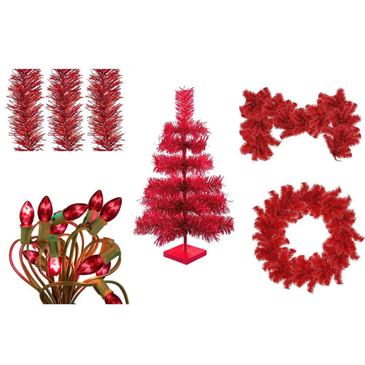 RED CHRISTMAS DECORATION BUNDLE KIT