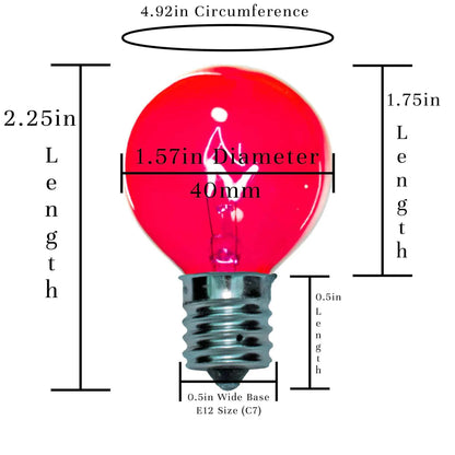 RED G40 LIGHT BULBS