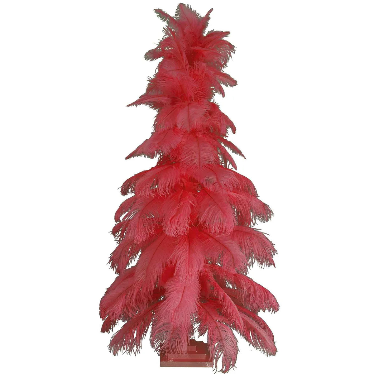 RED OSTRICH FEATHER TREE