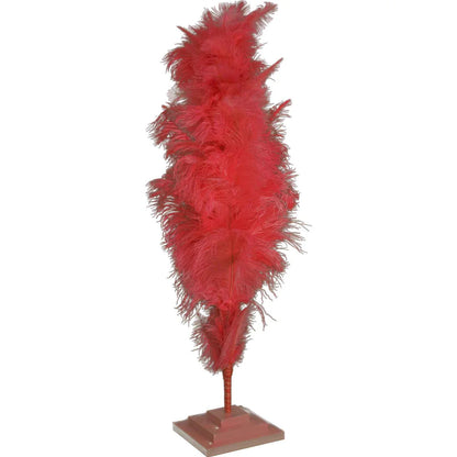 RED OSTRICH FEATHER TREE