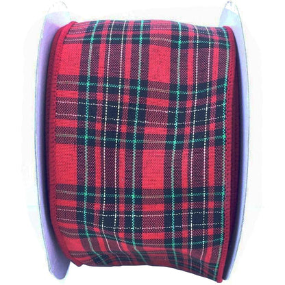 RED PLAID RIBBON