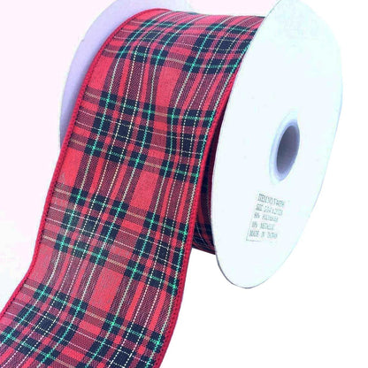 RED PLAID RIBBON
