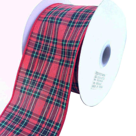 RED PLAID RIBBON