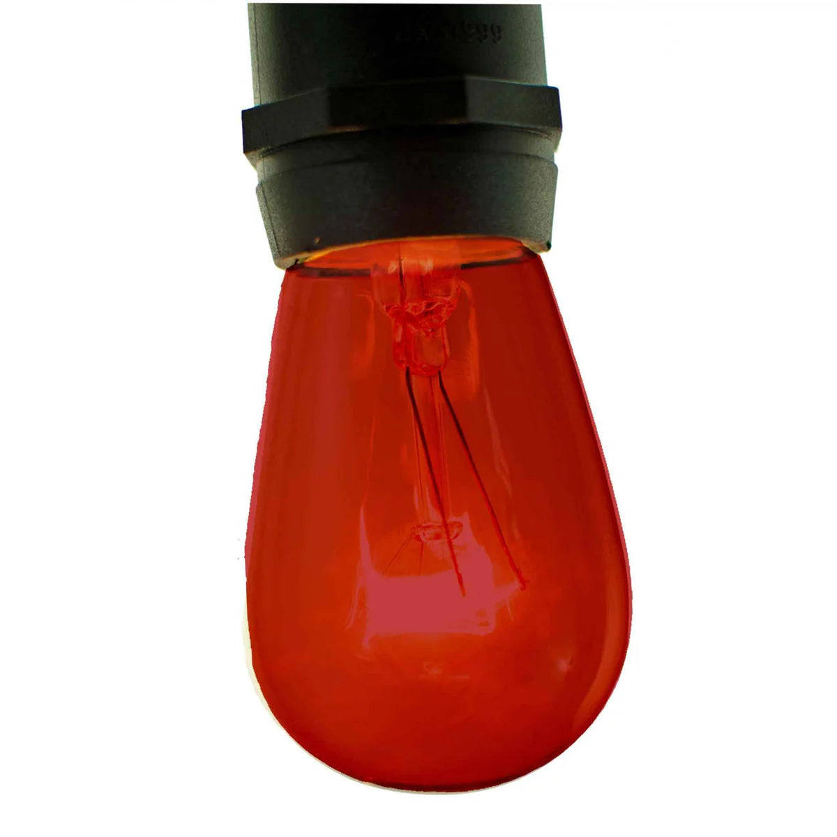 RED S14 EDISON LIGHT BULBS