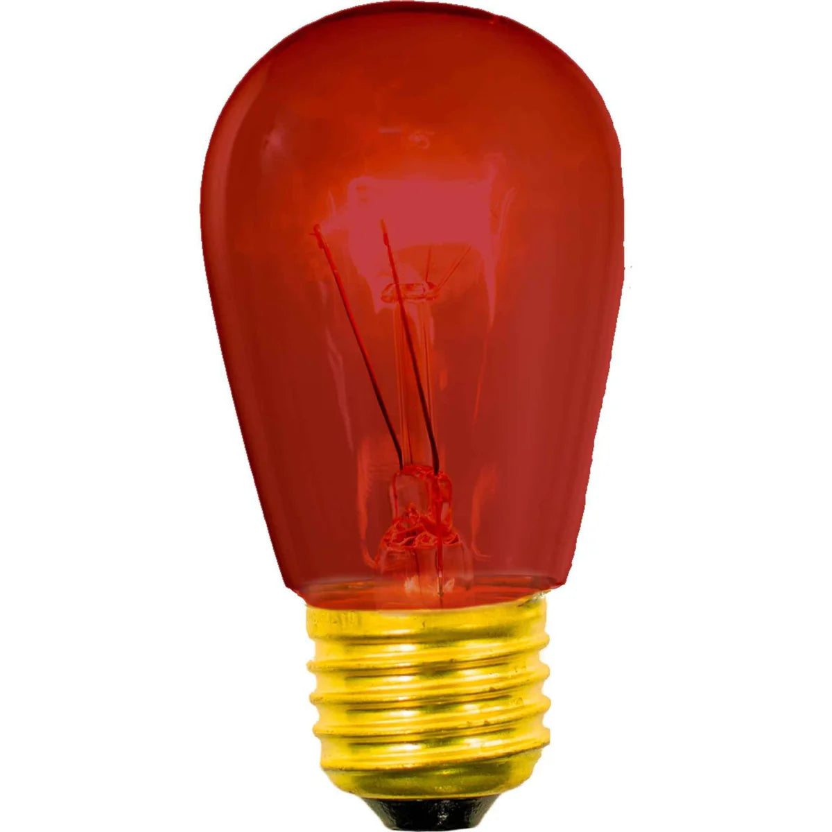 RED S14 EDISON LIGHT BULBS