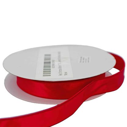 RED SATIN WIRED EDGE CHRISTMAS RIBBON
