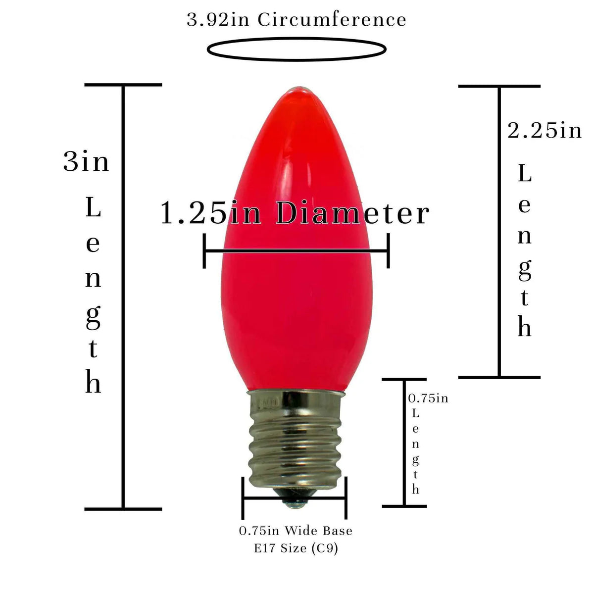 RED SOLID LED LIGHT BULBS
