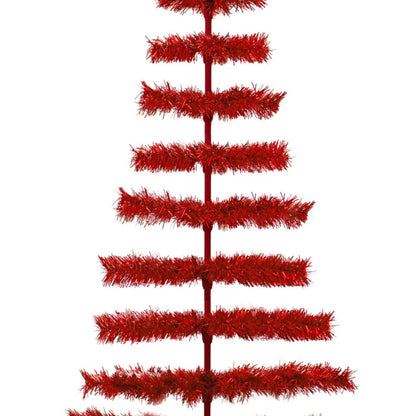 RED TINSEL CHRISTMAS TREE