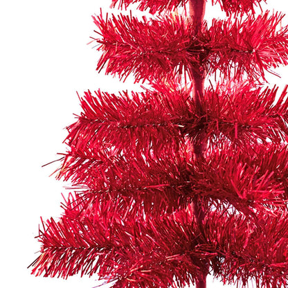 RED TINSEL CHRISTMAS TREE