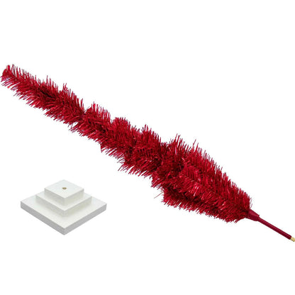 RED TINSEL CHRISTMAS TREE