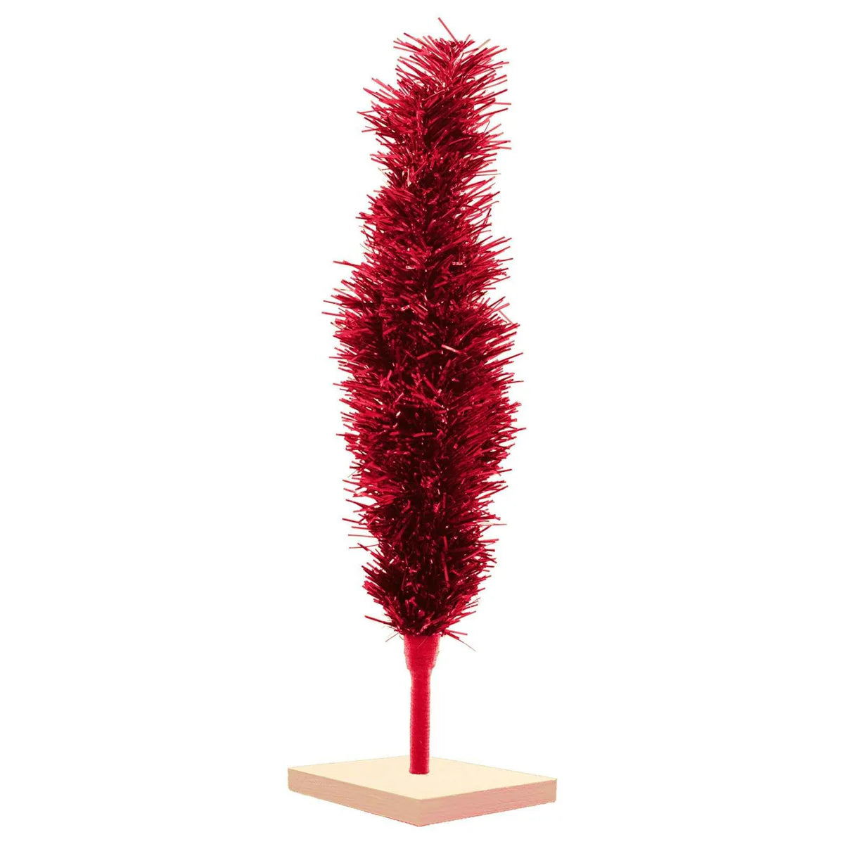 RED TINSEL CHRISTMAS TREE