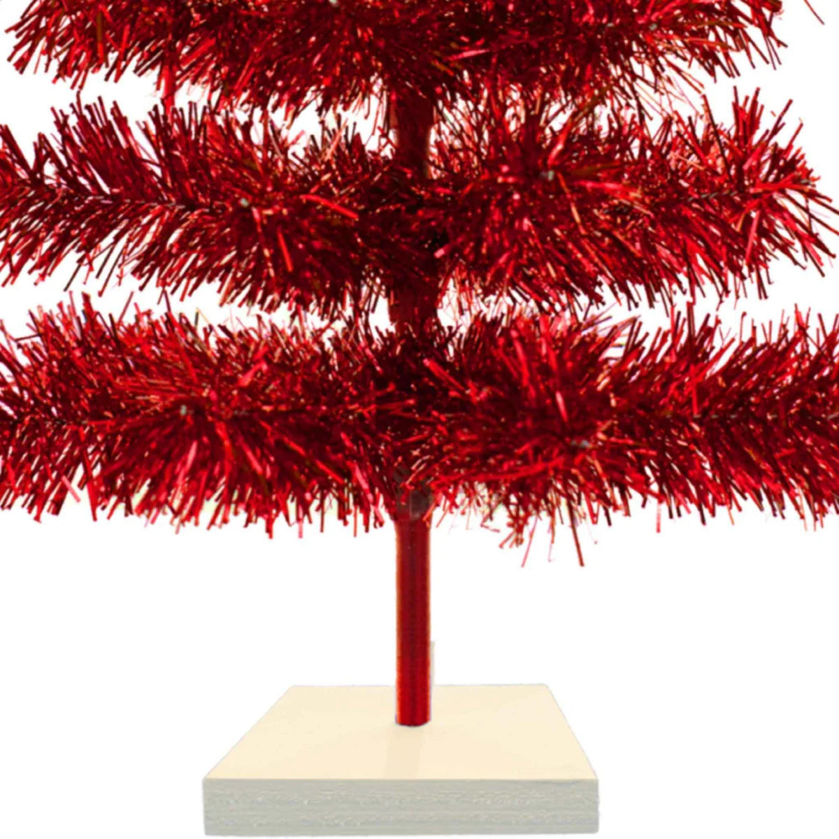 RED TINSEL CHRISTMAS TREE