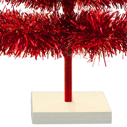 RED TINSEL CHRISTMAS TREE