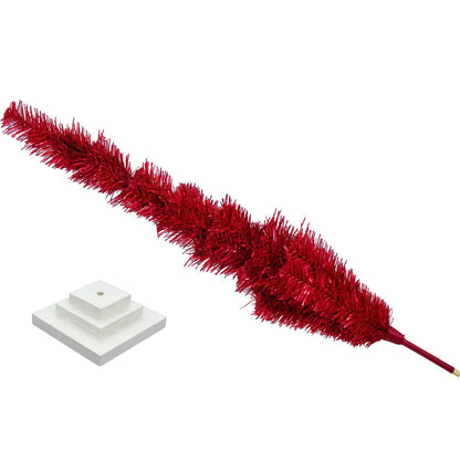 RED TINSEL CHRISTMAS TREE