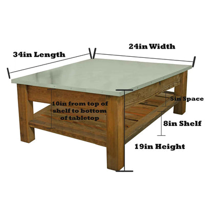 REDWOOD PATIO COFFEE TABLE