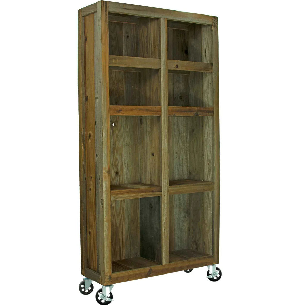 ROLLING REDWOOD STORAGE CABINET