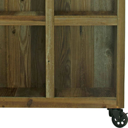 ROLLING REDWOOD STORAGE CABINET