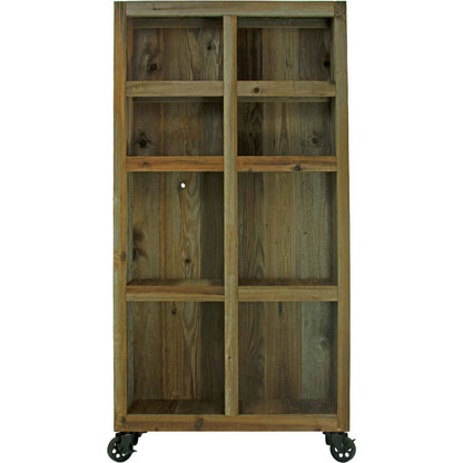 ROLLING REDWOOD STORAGE CABINET