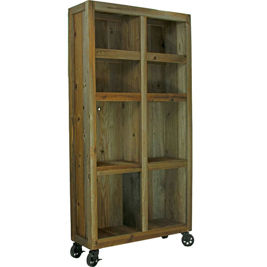 ROLLING REDWOOD STORAGE CABINET