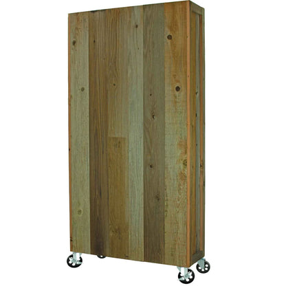 ROLLING REDWOOD STORAGE CABINET