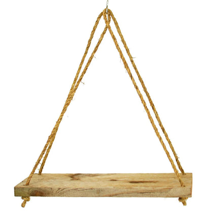 ROPE HANGING WOOD SHELF