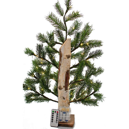 RUSTIC BIRCH POLE CHRISTMAS TREE