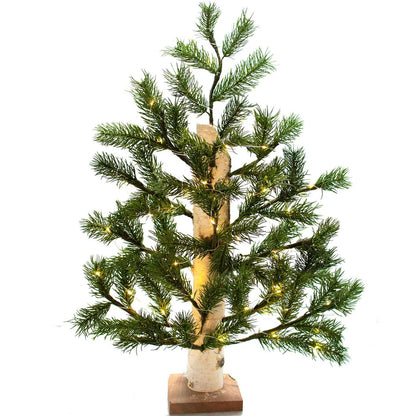 RUSTIC BIRCH POLE CHRISTMAS TREE