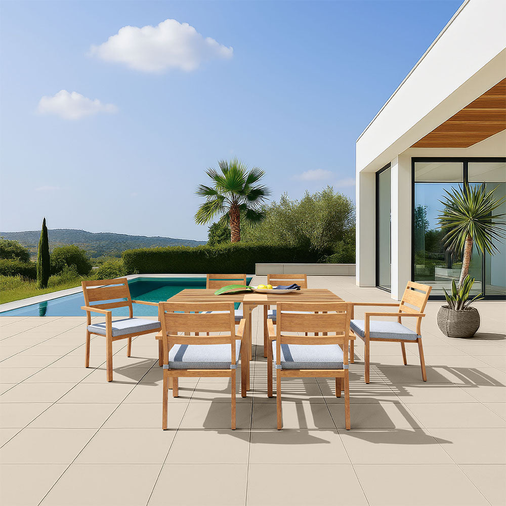 RIVIERA EXTENDABLE DINING TABLE NATURAL