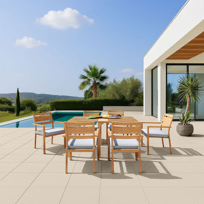 RIVIERA EXTENDABLE DINING TABLE NATURAL