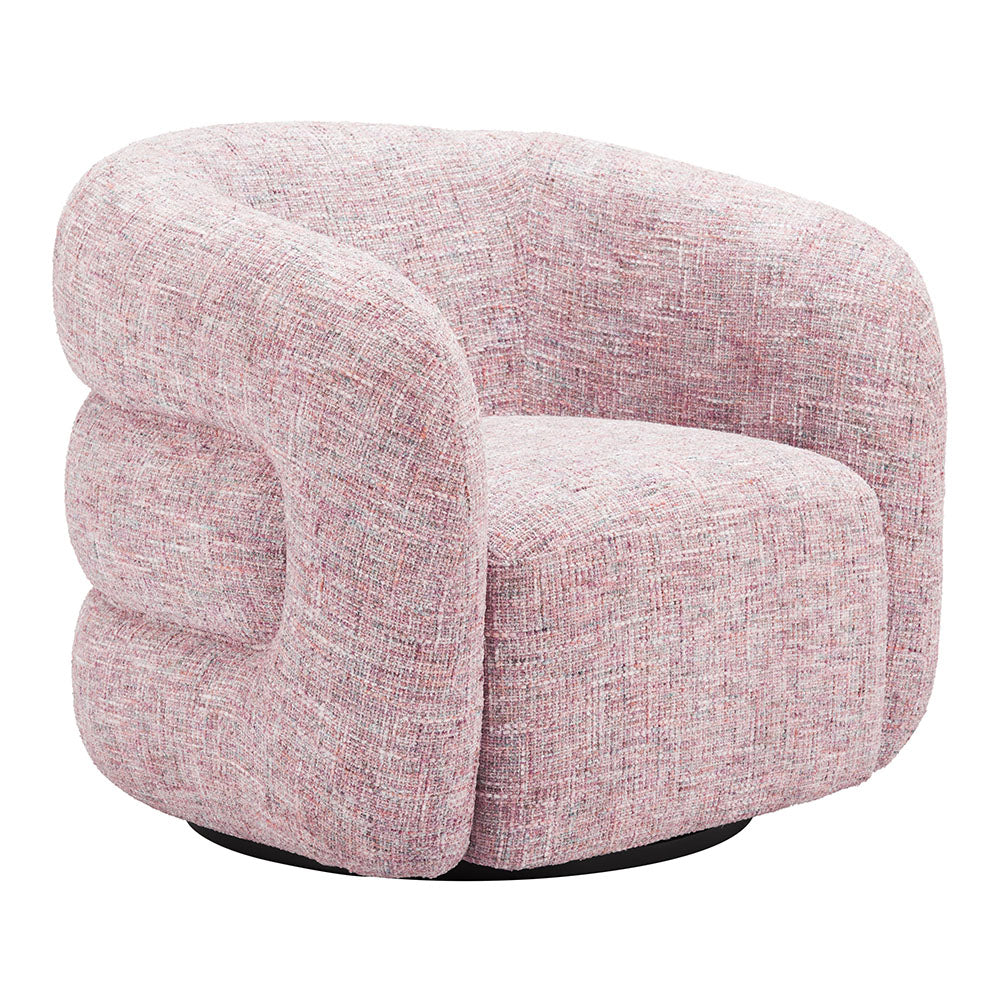 REFINE SWIVEL CHAIR PINK TWEED