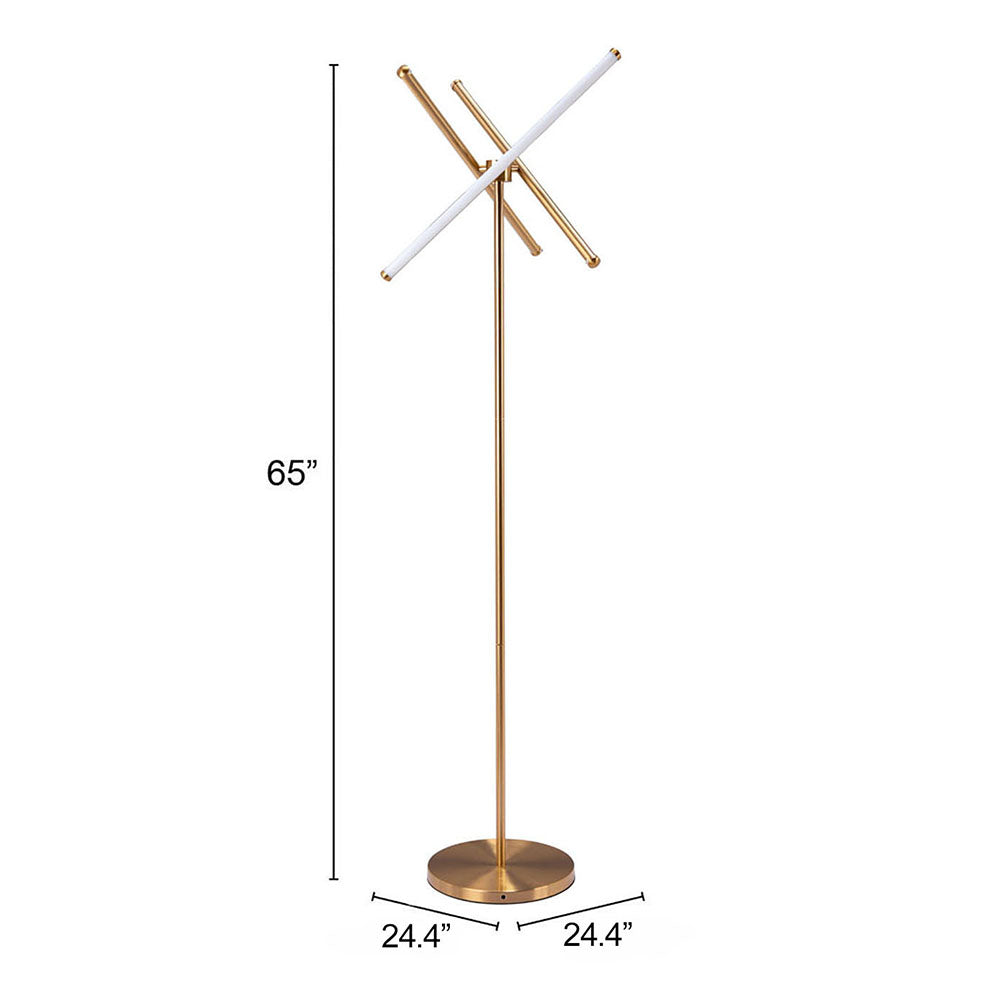 GARZA FLOOR LAMP BRASS