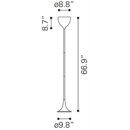 NEUTRINO FLOOR LAMP CHROME