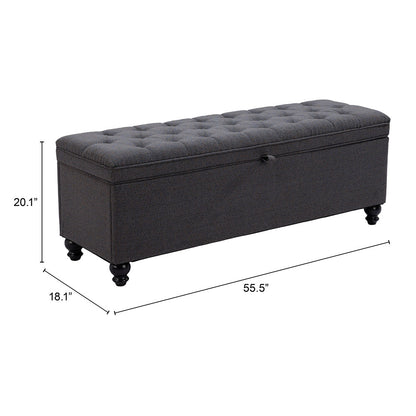 HALIFAX STORAGE BENCH GRAVEL GRAY