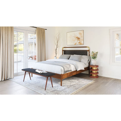 KAZWALI BENCH BLACK & WALNUT