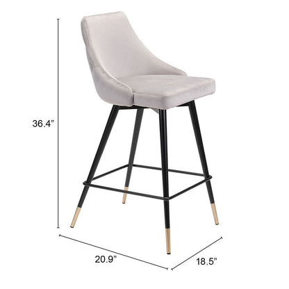 PICCOLO COUNTER STOOL GRAY