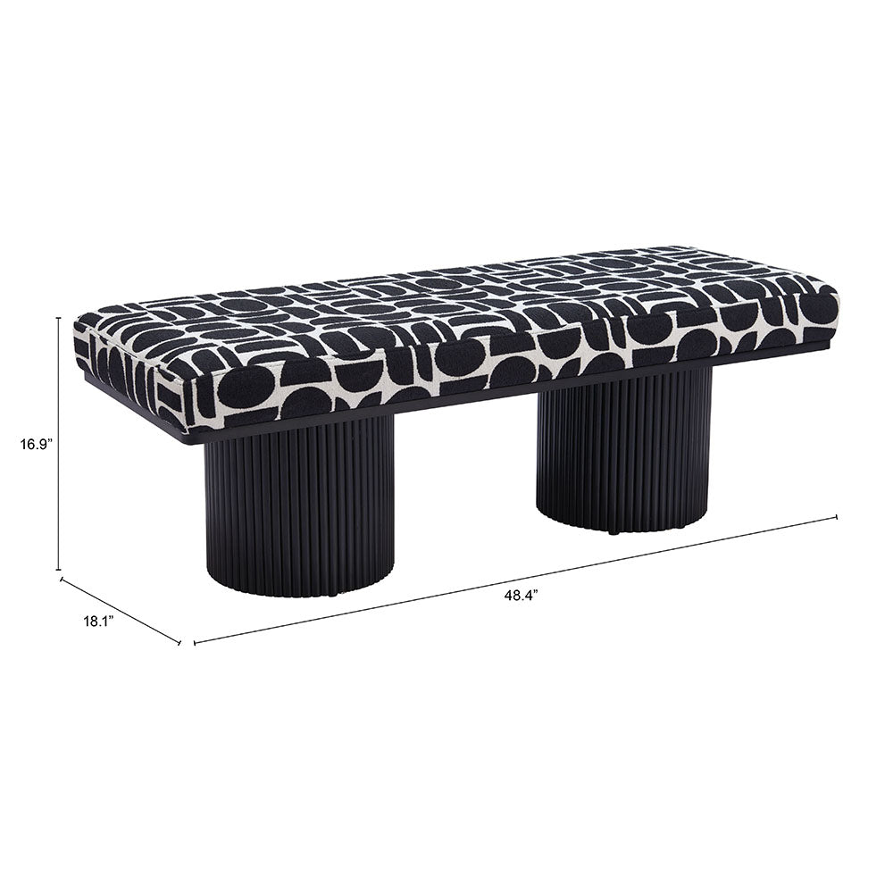 BOTOIA BENCH BLACK & WHITE