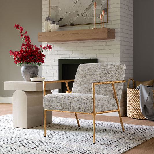 NORREBRO ACCENT CHAIR BEIGE FROST