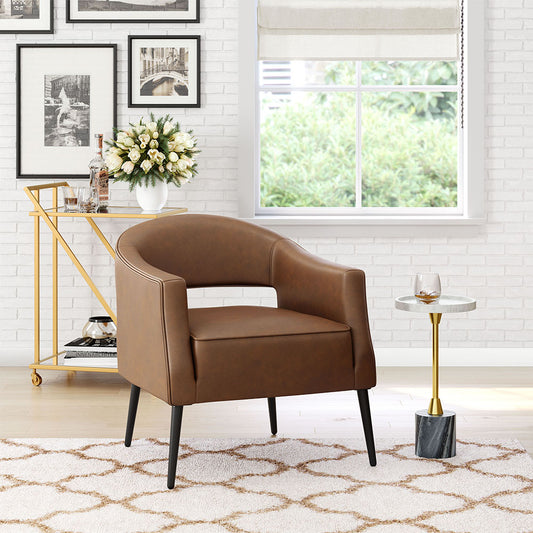 BERKELEY ACCENT CHAIR VINTAGE BROWN