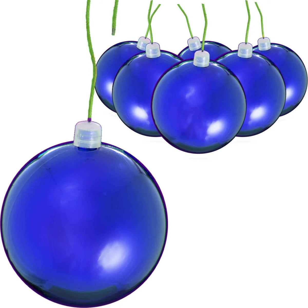 SHINY BLUE BALL ORNAMENTS