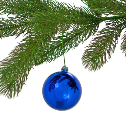 SHINY BLUE BALL ORNAMENTS
