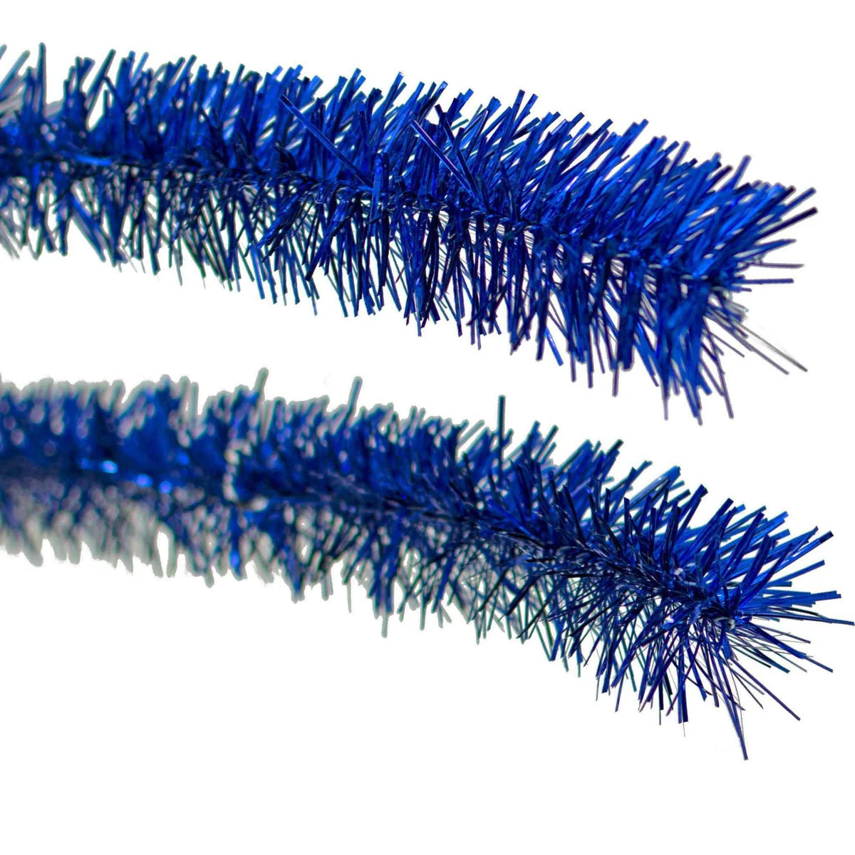 SHINY BLUE TINSEL GARLAND