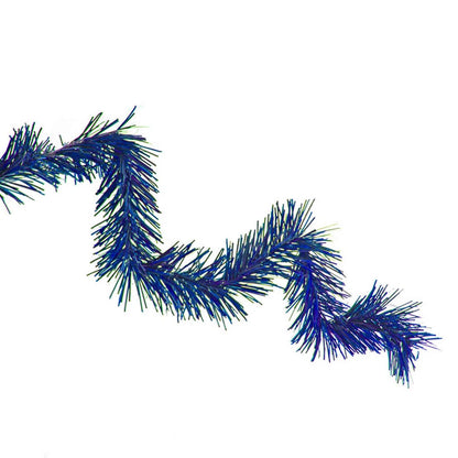 SHINY BLUE TINSEL GARLAND