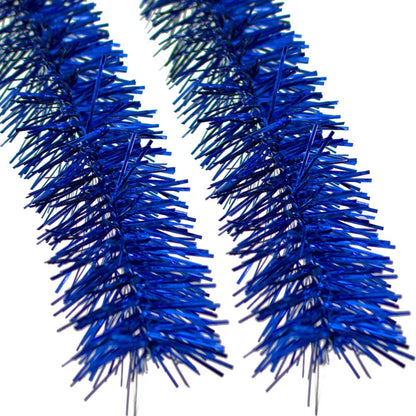 SHINY BLUE TINSEL GARLAND