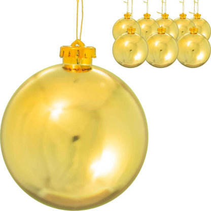 SHINY RED & GOLD  BALL ORNAMENTS