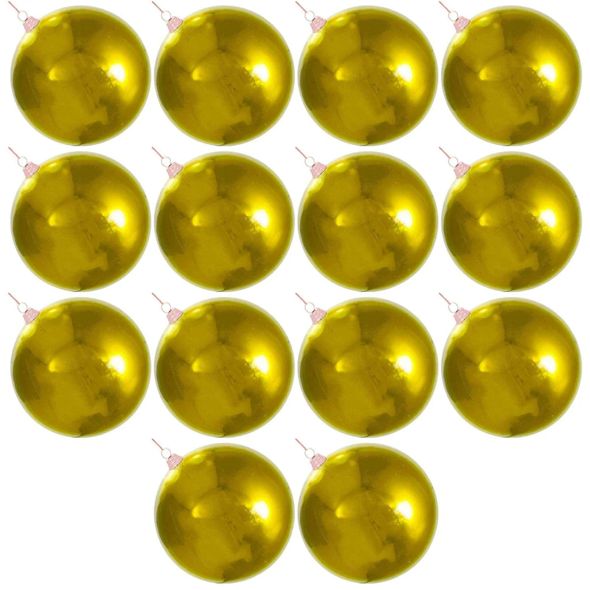 SHINY RED & GOLD  BALL ORNAMENTS