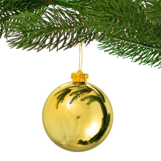 SHINY GOLD BALL ORNAMENTS