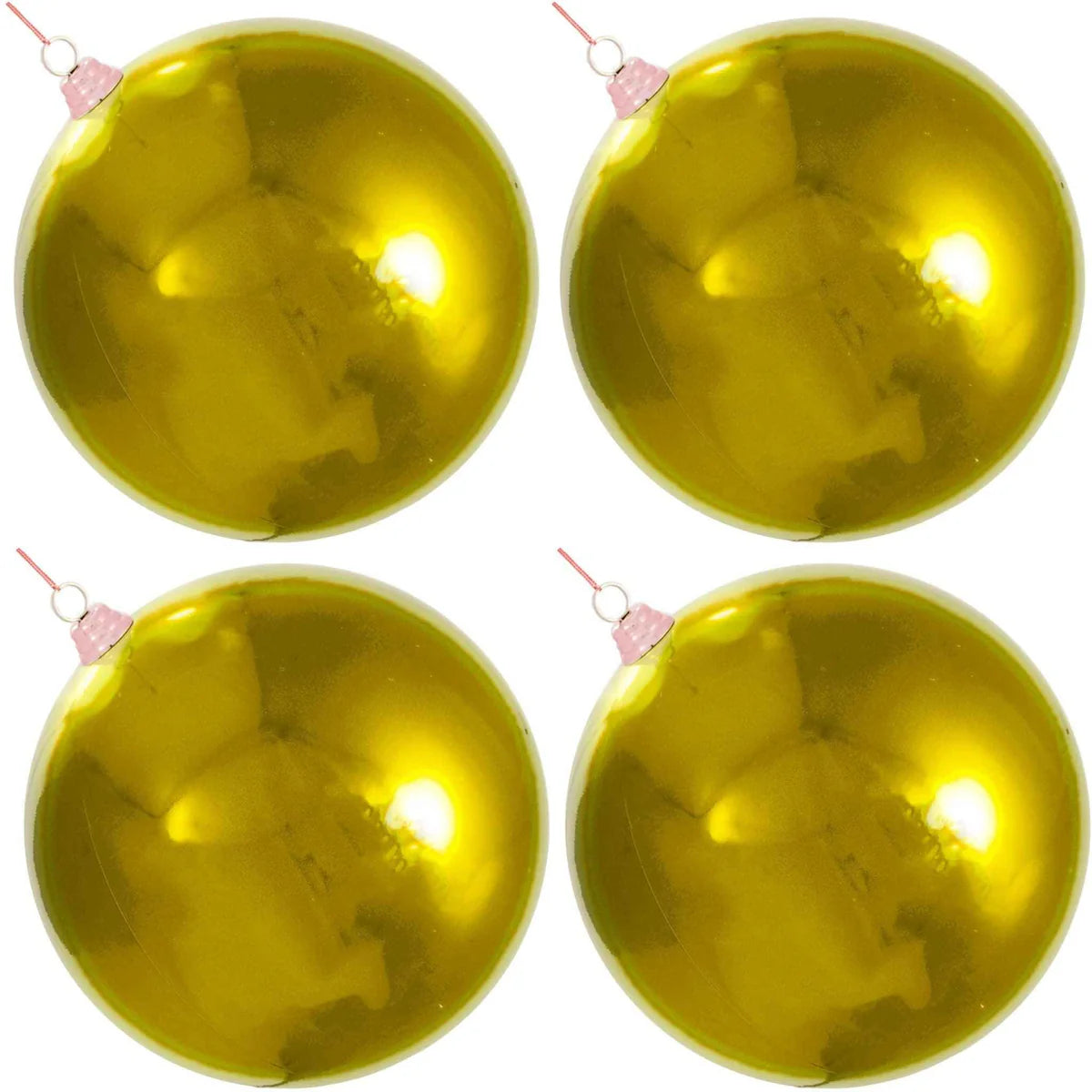 SHINY RED & GOLD  BALL ORNAMENTS
