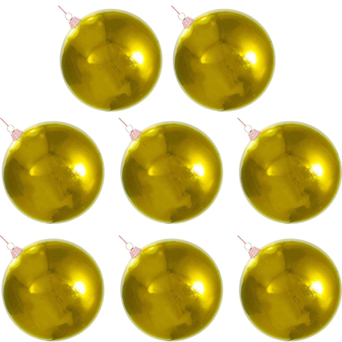 SHINY RED & GOLD  BALL ORNAMENTS