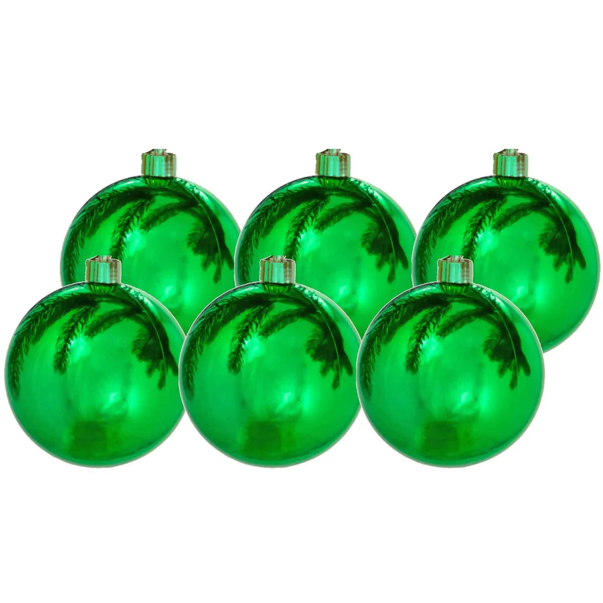 SHINY GREEN BALL ORNAMENTS
