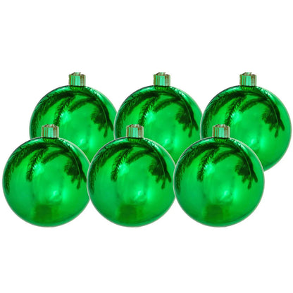 SHINY GREEN BALL ORNAMENTS